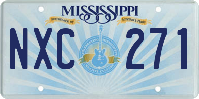 MS license plate NXC271