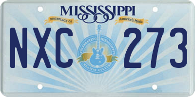 MS license plate NXC273