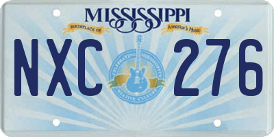 MS license plate NXC276