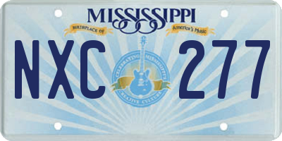 MS license plate NXC277
