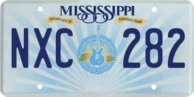 MS license plate NXC282