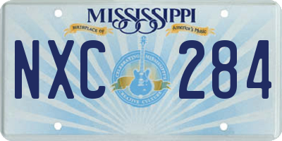 MS license plate NXC284