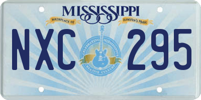 MS license plate NXC295