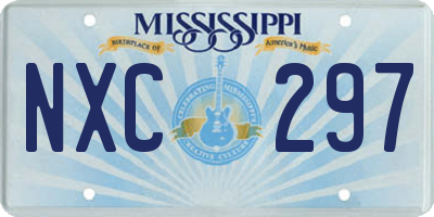 MS license plate NXC297