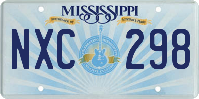 MS license plate NXC298