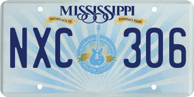 MS license plate NXC306