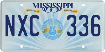 MS license plate NXC336