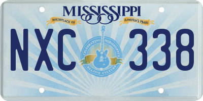 MS license plate NXC338