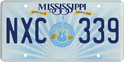 MS license plate NXC339