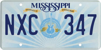 MS license plate NXC347