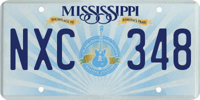 MS license plate NXC348