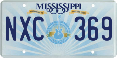 MS license plate NXC369