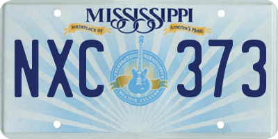 MS license plate NXC373