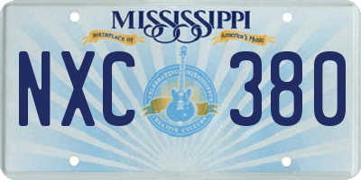 MS license plate NXC380