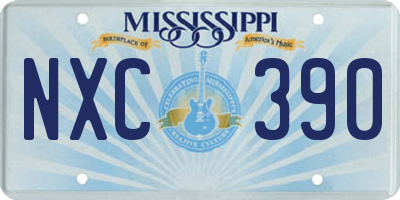 MS license plate NXC390
