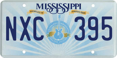 MS license plate NXC395