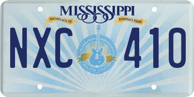 MS license plate NXC410