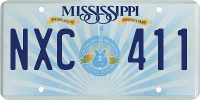 MS license plate NXC411