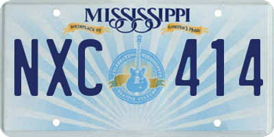 MS license plate NXC414