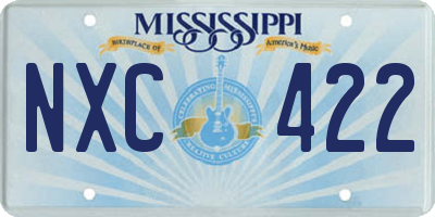MS license plate NXC422