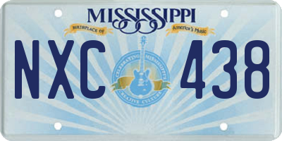 MS license plate NXC438