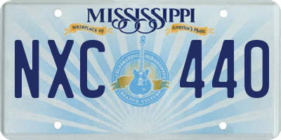 MS license plate NXC440