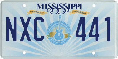 MS license plate NXC441