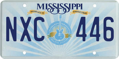 MS license plate NXC446
