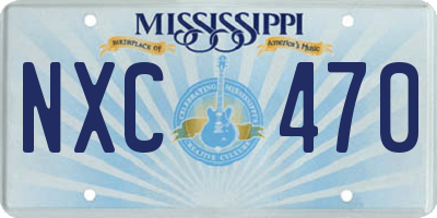 MS license plate NXC470