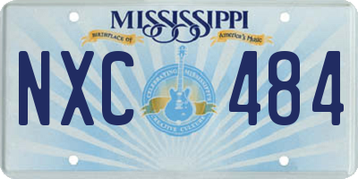 MS license plate NXC484