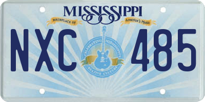 MS license plate NXC485