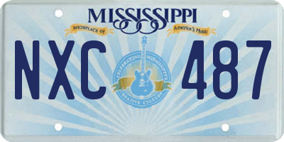 MS license plate NXC487