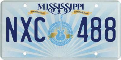 MS license plate NXC488