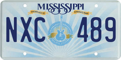 MS license plate NXC489