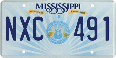 MS license plate NXC491