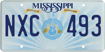 MS license plate NXC493