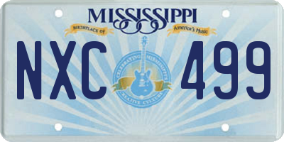 MS license plate NXC499