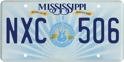 MS license plate NXC506