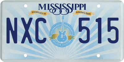 MS license plate NXC515