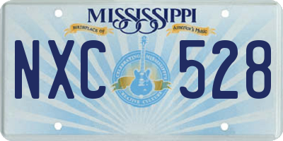 MS license plate NXC528