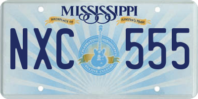 MS license plate NXC555