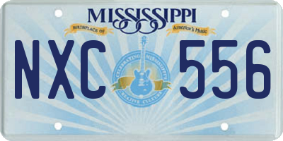 MS license plate NXC556