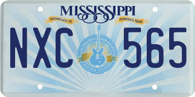 MS license plate NXC565