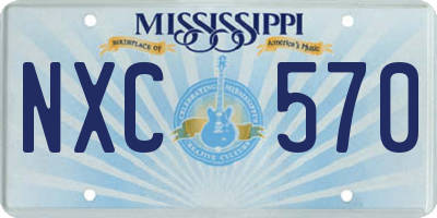 MS license plate NXC570