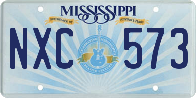 MS license plate NXC573