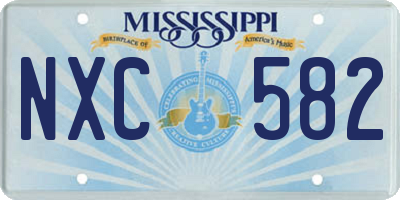 MS license plate NXC582