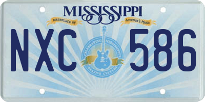 MS license plate NXC586
