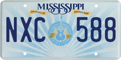 MS license plate NXC588