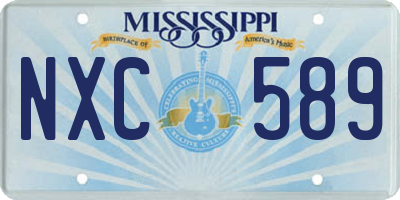 MS license plate NXC589