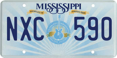 MS license plate NXC590